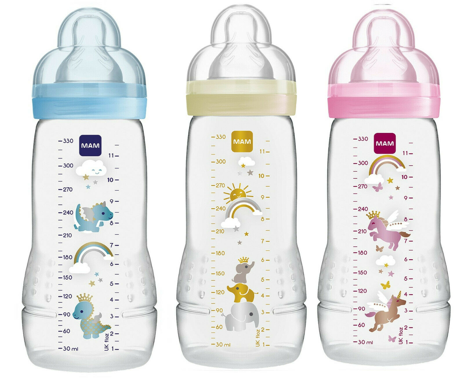 Mam Easy Active Baby Bottle 330 Ml Mit Seidensauger Ab 4+ Monate *neu*